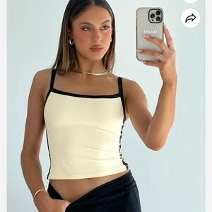 Stylish Black and Cream Women's Top